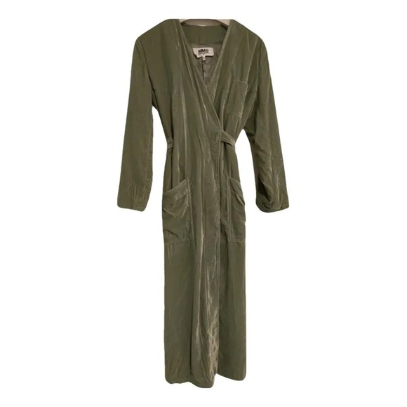 The MM6 MAISON MARGIELA Velvet Long House Coat - Picture 1 of 15